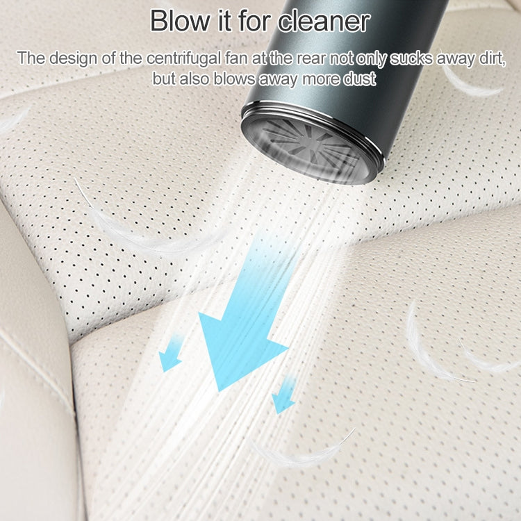 Car Vacuum Cleaner Wireless Charging Home Car Dual-purpose Powerful Small Hand-held Vacuum Cleaner With Safety Hammer