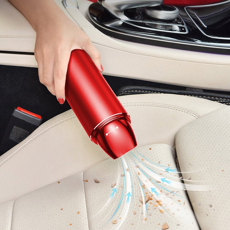 Car Vacuum Cleaner Wireless Charging Home Car Dual-purpose Powerful Small Hand-held Vacuum Cleaner With Safety Hammer