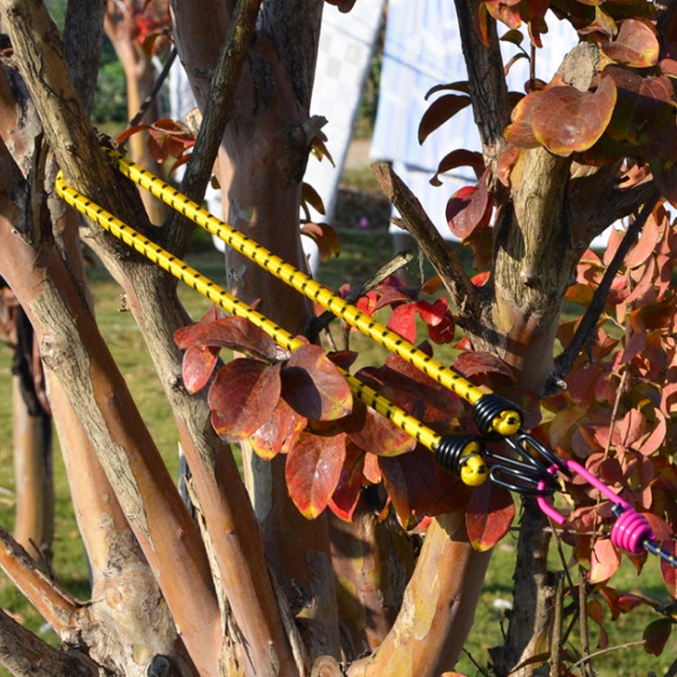 Outdoor Bundling Rope Elastic Tents Metal Buckle High Stretch Clothesline Camping Luggage Packing Hook