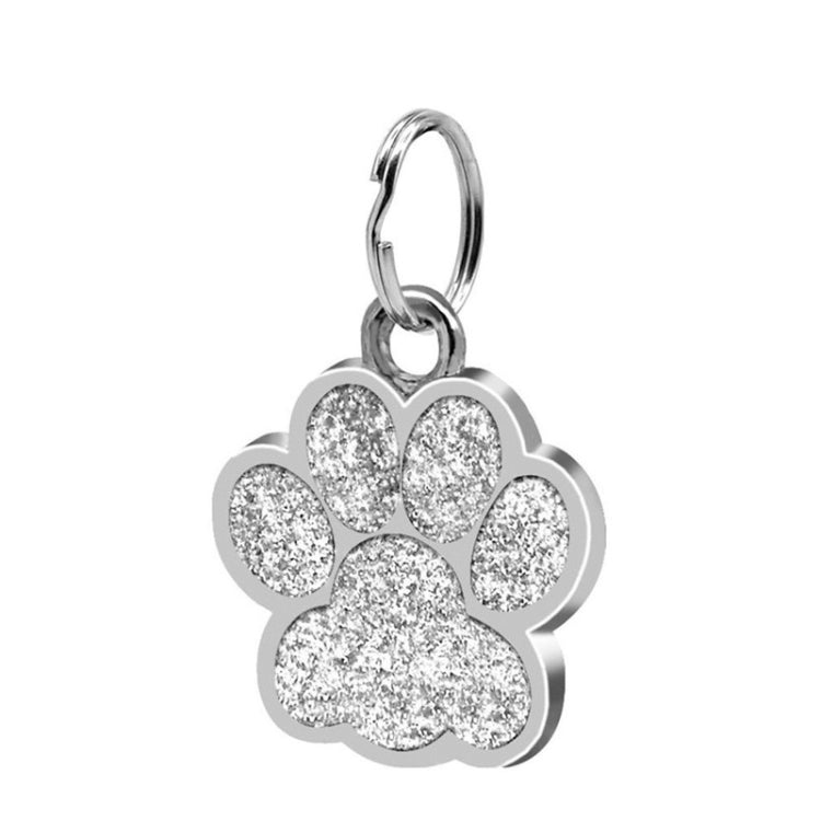 5 PCS Metal Pet Tag Zinc Alloy Identity Card Footprint Lettering Dog Tag