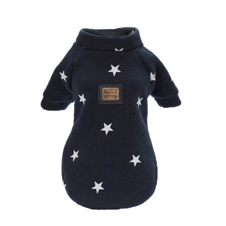 Pet Fall and Winter Five-pointed Star Pattern Sweater Pet Warm Clothes, Size:L