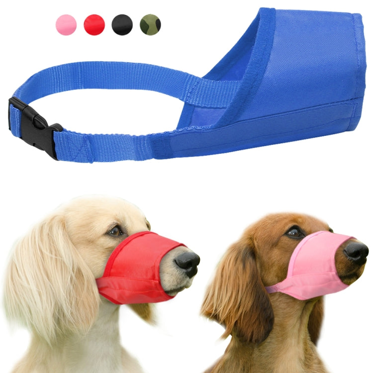 Pet Supplier Dog Muzzle Breathable Nylon Comfortable Soft Mesh Adjustable Pet Mouth Mask Prevent Bite, Size:14cm