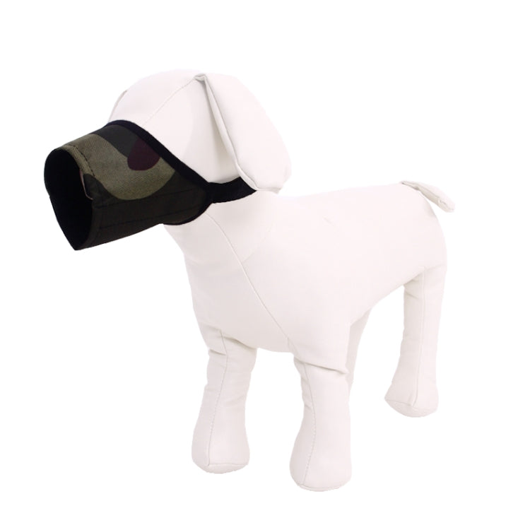 Pet Supplier Dog Muzzle Breathable Nylon Comfortable Soft Mesh Adjustable Pet Mouth Mask Prevent Bite, Size:22cm