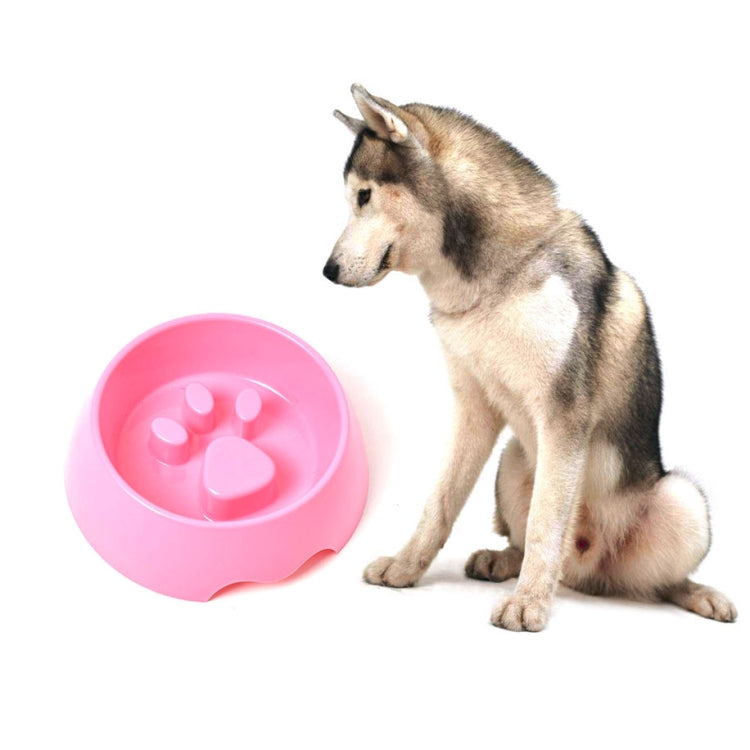 Anti-choking Pet Bowl Slow Food Dog Print Food Bowl, Size:22x17.5x7cm