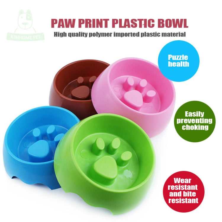 Anti-choking Pet Bowl Slow Food Dog Print Food Bowl, Size:22x17.5x7cm
