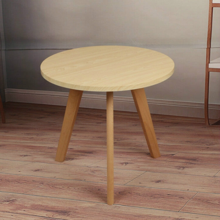 Small Apartment Small furniture Creative Leisure Solid Wood Balcony Coffee Tea Round Table, Size:Diameter: 50cm Height: 45cm