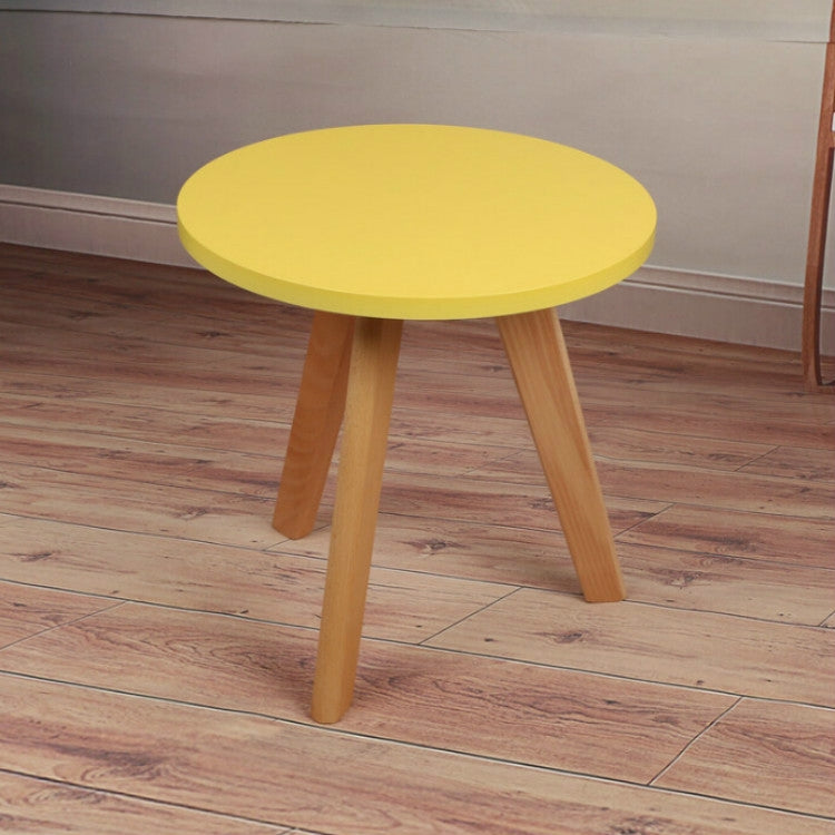 Small Apartment Small furniture Creative Leisure Solid Wood Balcony Coffee Tea Round Table, Size:Diameter: 60cm Height: 45cm