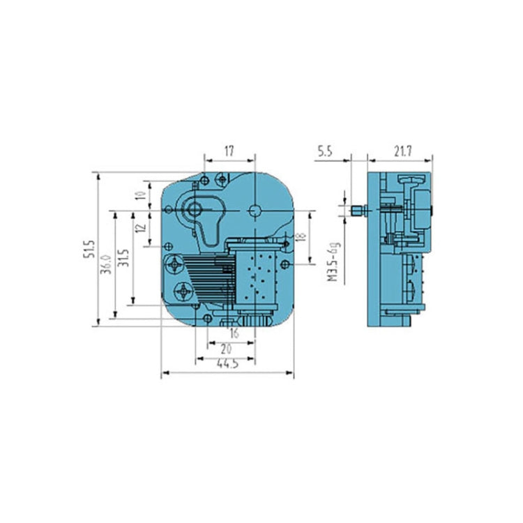 Eight-tone Gold-plated Bar Repair Parts DIY Sky City Paperback Music Box