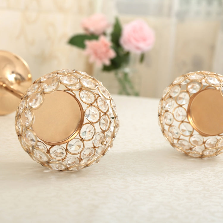 Creative Single Head Gold Crystal Candlestick Decoration Hotel Decoration Candle Holder Creative Crafts, Size:All size