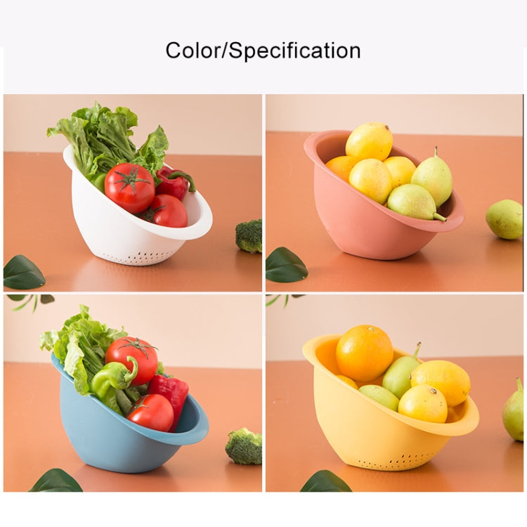 6 PCS Kitchen Drain Basket Household Washing Basket Rice Washing Plastic Fruit And Vegetable Basket Random Color Delivery
