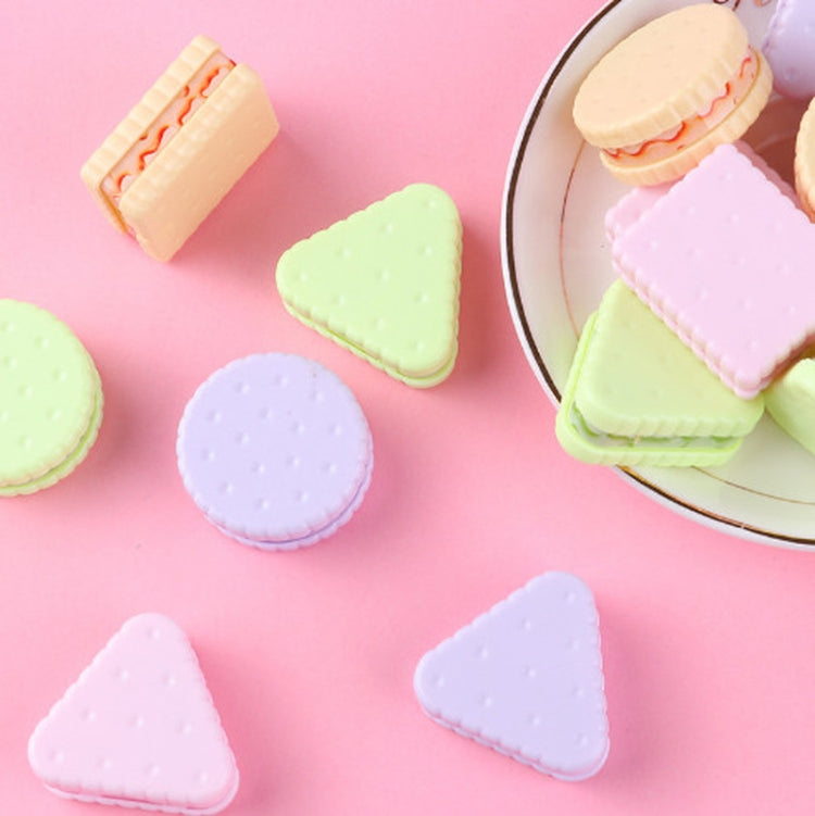 2 PCS Cute Kawaii Plastic Cookie Sharpener Creative Stationery Kids School Supplies, Random Color