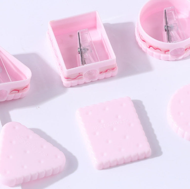 2 PCS Cute Kawaii Plastic Cookie Sharpener Creative Stationery Kids School Supplies, Random Color