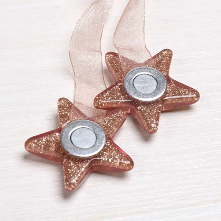 2 PCS Luck Star Magnetic Curtain Buckle Star Curtain Broach