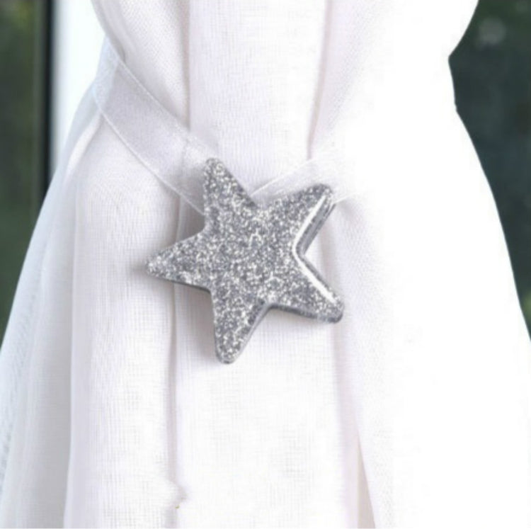 2 PCS Luck Star Magnetic Curtain Buckle Star Curtain Broach