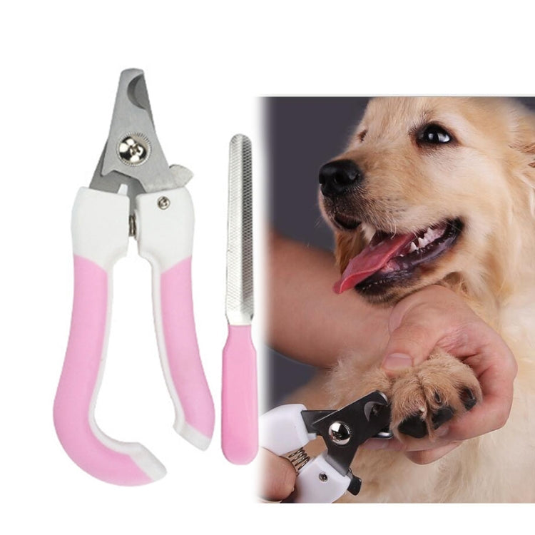 Two-piece Pet Toe Stainless Steel Cat and Dog Nail Clipper Filee, Size:S