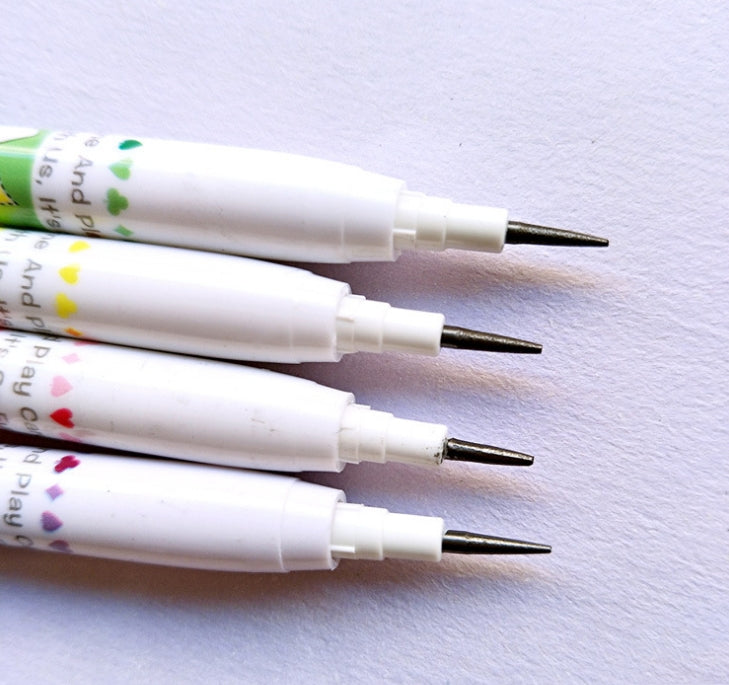 10 PCS Kawaii Automatic Pencil Geometry Mechanical Pencil Children Stationery Supplies, Random Color