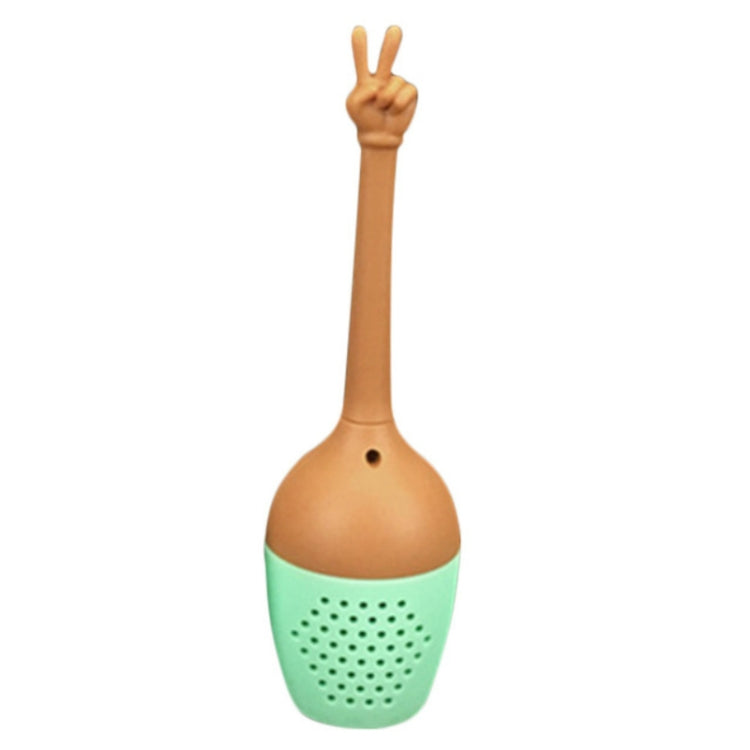 Funny Hand Gestures Tea Infuser Black Tea Strainer FDA Grade Silicone Loose Leaf Herbal Spice Holder Tea Brewing Tools