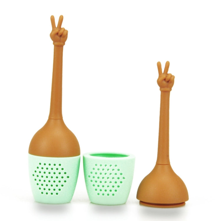 Funny Hand Gestures Tea Infuser Black Tea Strainer FDA Grade Silicone Loose Leaf Herbal Spice Holder Tea Brewing Tools