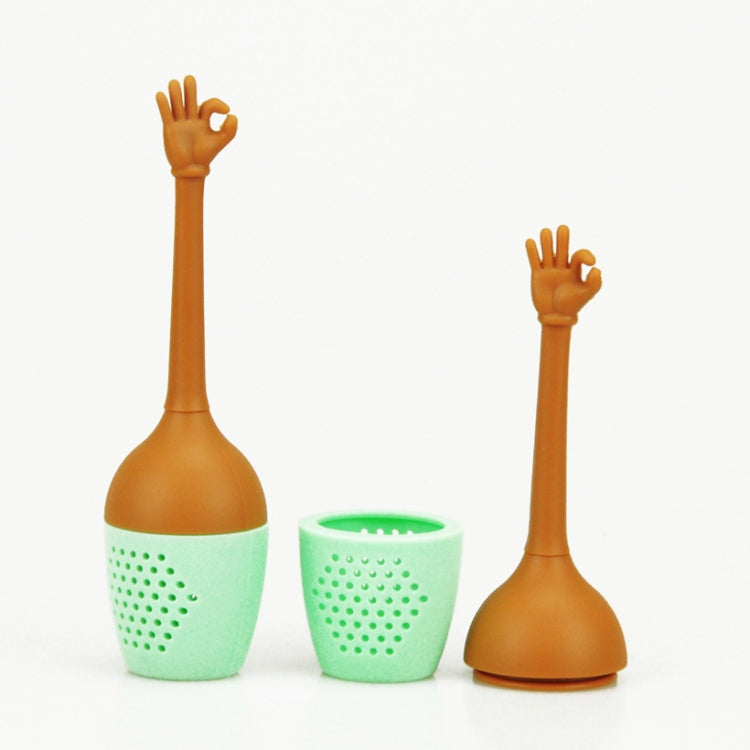 Funny Hand Gestures Tea Infuser Black Tea Strainer FDA Grade Silicone Loose Leaf Herbal Spice Holder Tea Brewing Tools
