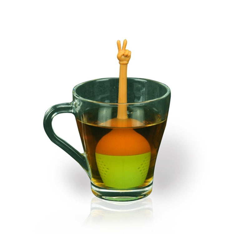Funny Hand Gestures Tea Infuser Black Tea Strainer FDA Grade Silicone Loose Leaf Herbal Spice Holder Tea Brewing Tools