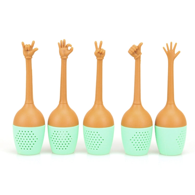 Funny Hand Gestures Tea Infuser Black Tea Strainer FDA Grade Silicone Loose Leaf Herbal Spice Holder Tea Brewing Tools