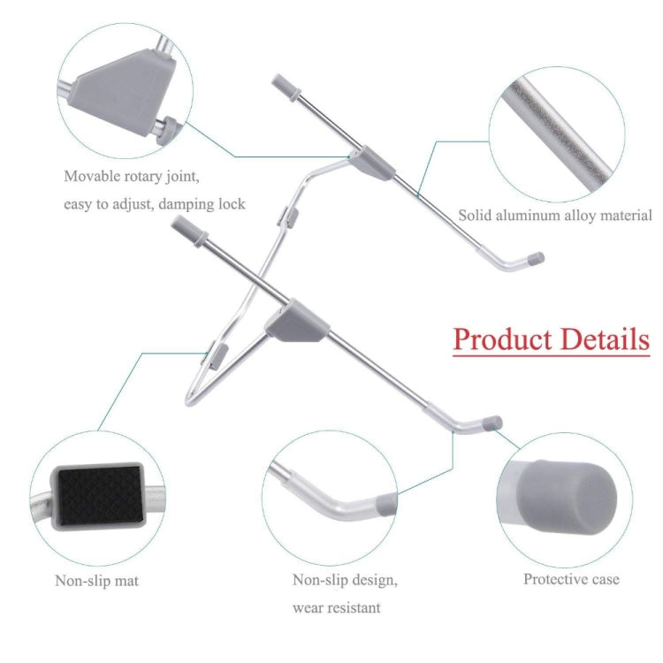 Laptop Cooling Bracket Tablet PC Aluminum Alloy Desktop Adjustable Folding Metal Lazy Bracket