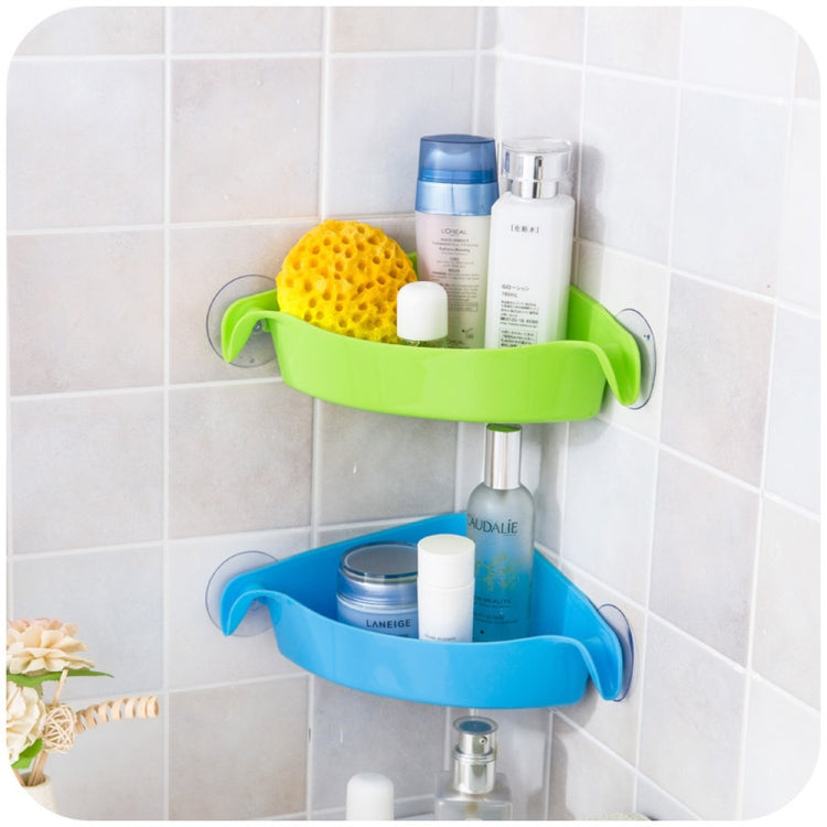 2 PCS Kitchen Bathroom Strong Suction Cup Multi-purpose Racks Toilet Corner Storage Rack