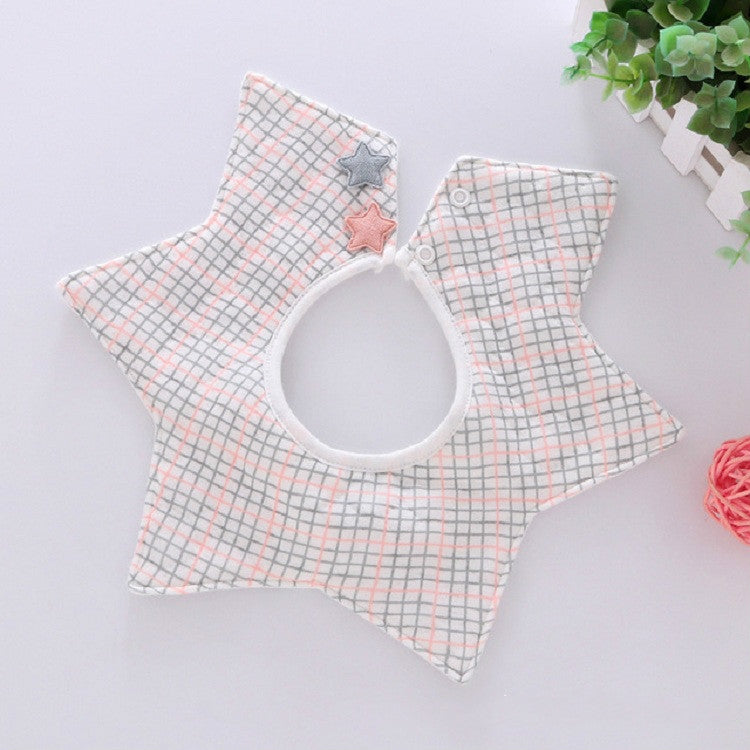 Star Bib Cotton Waterproof Saliva Pocket Children's Saliva Towel, Size:0-2 Years Old