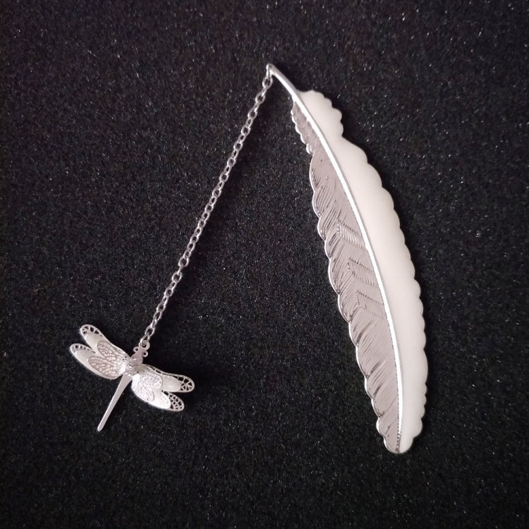 Luminous Pure Copper Feather Bookmark Retro Dragonfly Butterfly Bookmark