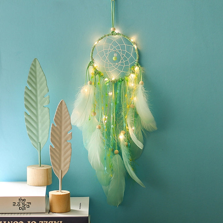 Creative Girl Birthday Gift Baby Room Wall Decoration LED Lights Dream Catcher, Specification:Lighted
