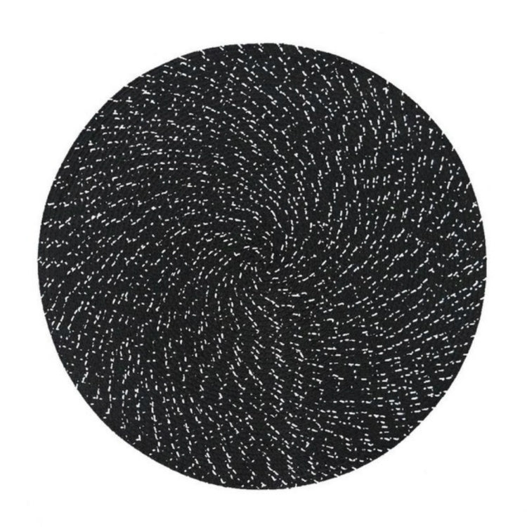 2 PCS PP Round Oval Woven Placemat, Size:Diameter 36cm