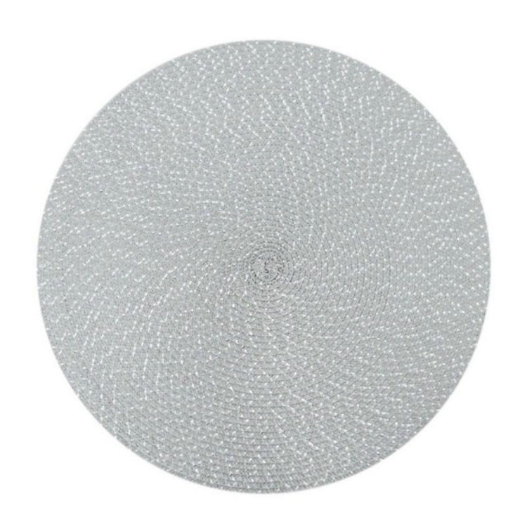 2 PCS PP Round Oval Woven Placemat, Size:Diameter 36cm