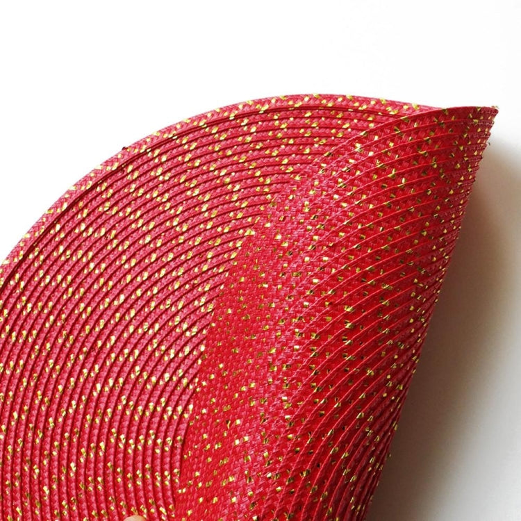 2 PCS PP Round Oval Woven Placemat, Size:Diameter 18cm