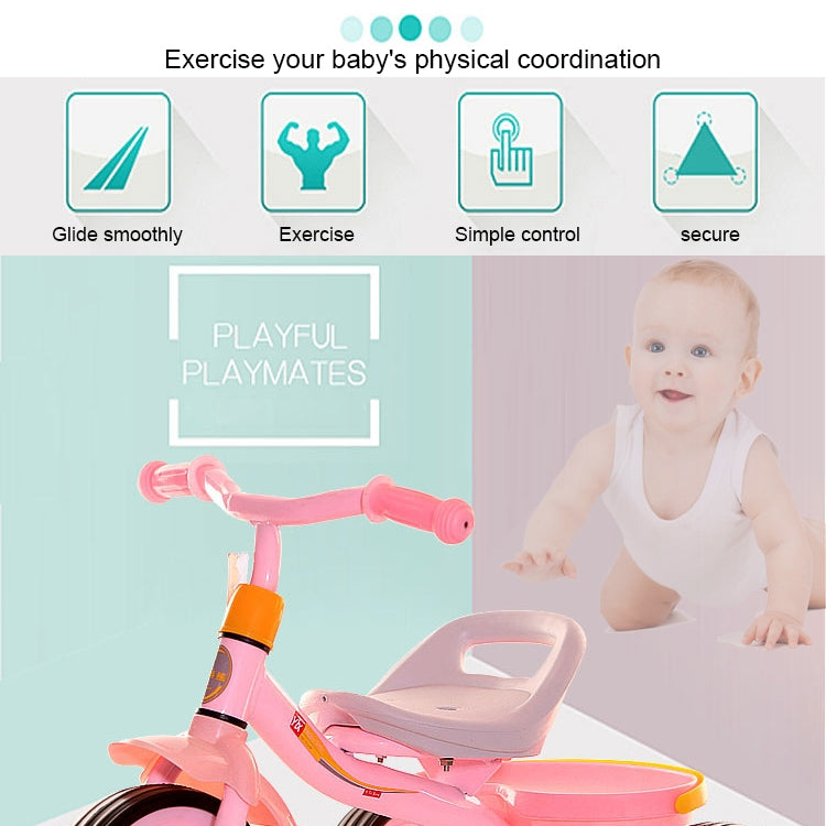 Children Three Wheel Balance Bike Scooter Portable Bike No Foot Pedal Bicycle Baby Walker Car