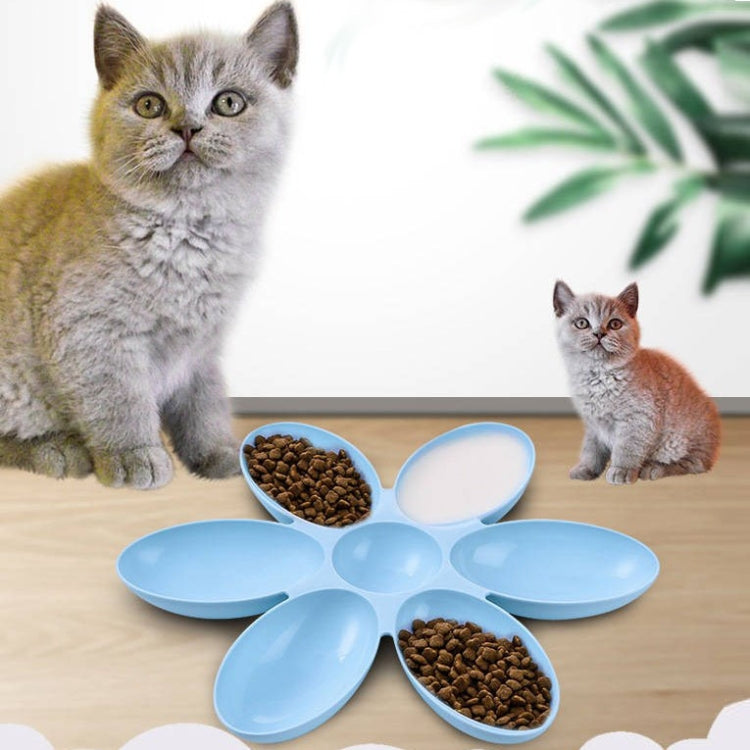 Cat and Dog Bowl Teddy Short Rice Bowl Family Pets Six-sided Petal Type Pet Supplies