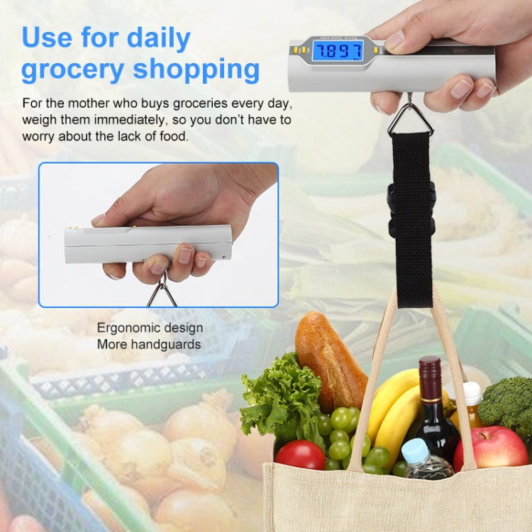 50kg x 10g Portable Electronic LCD Digital Hanging Luggage Scale