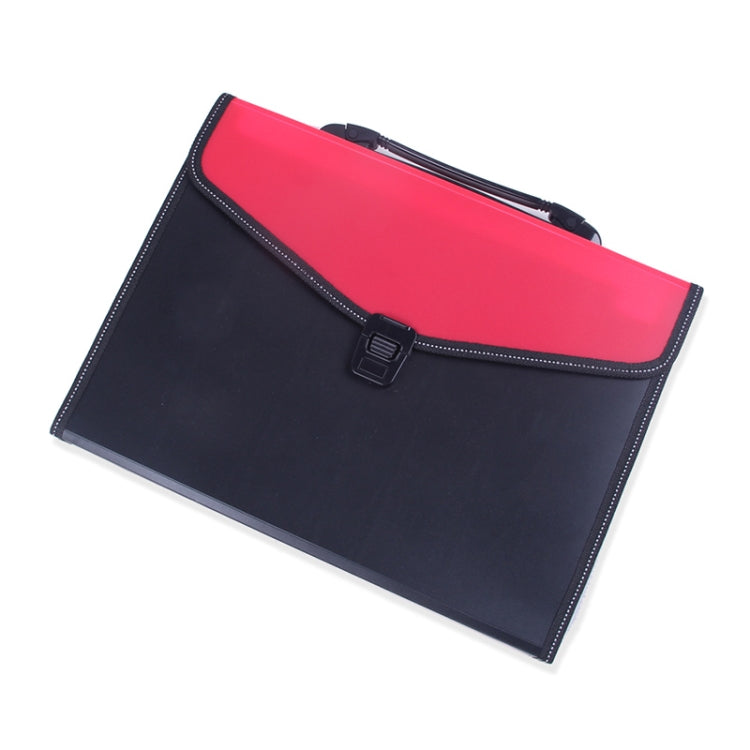 Portable 12-Layer File Pocket A4 Expanding File Classified Folder PP Storage Clip Ticket Package