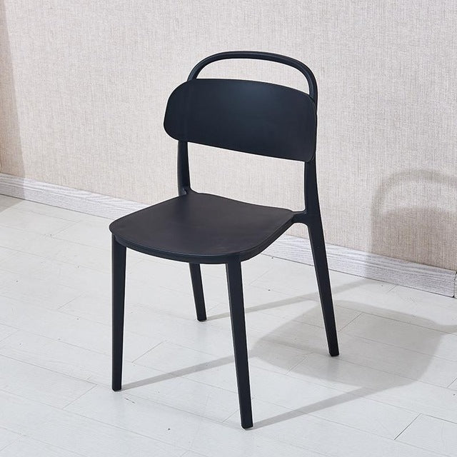 Simple Plastic Chair Office Home Dining Table Cafe Leisure Chair