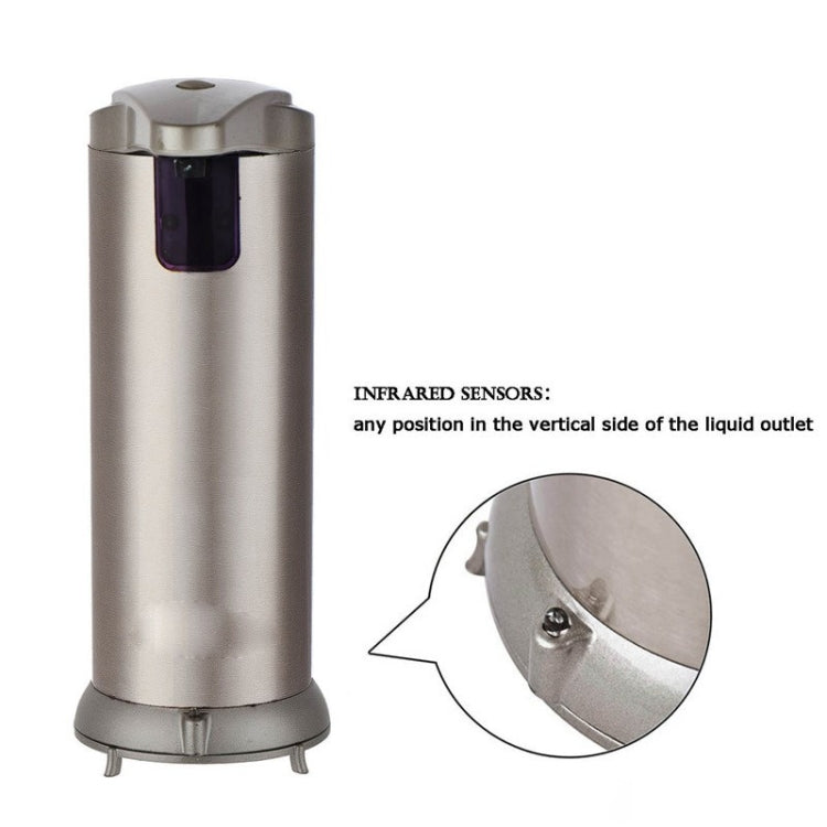 280ml Stainless Steel Automatic Sensor Switch Liquid Soap Dispenser(Champagne Gold)