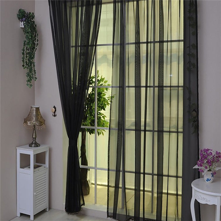 200x200cm Pure Color Tulle Door Window Curtain Drape Sheer Valances