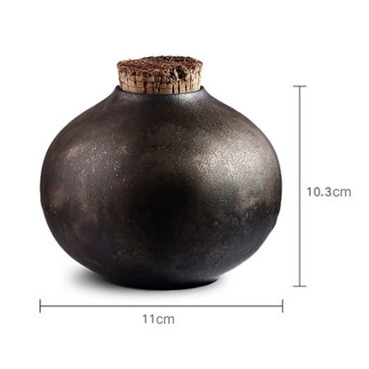 Gilt Ceramic Tea Pot Household Sealed Storage Tank