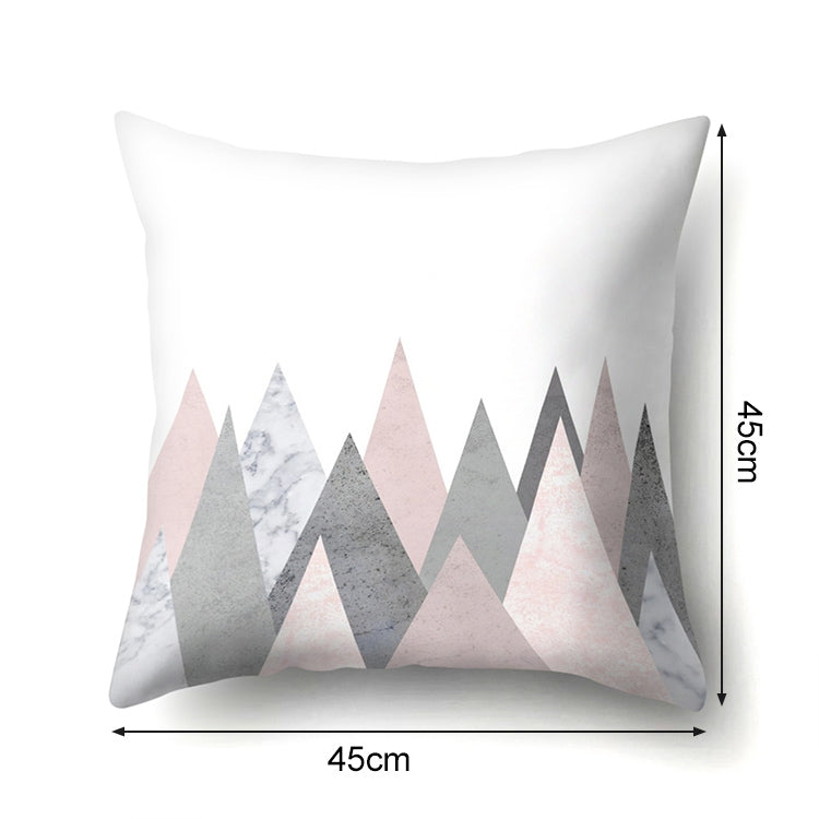 2 PCS Pink Geometric Pillow Case Waist Square 45cm*45cm Decorative Pillowcases Patterned graphic pillowcase