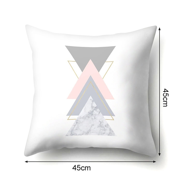 2 PCS Pink Geometric Pillow Case Waist Square 45cm*45cm Decorative Pillowcases Patterned graphic pillowcase