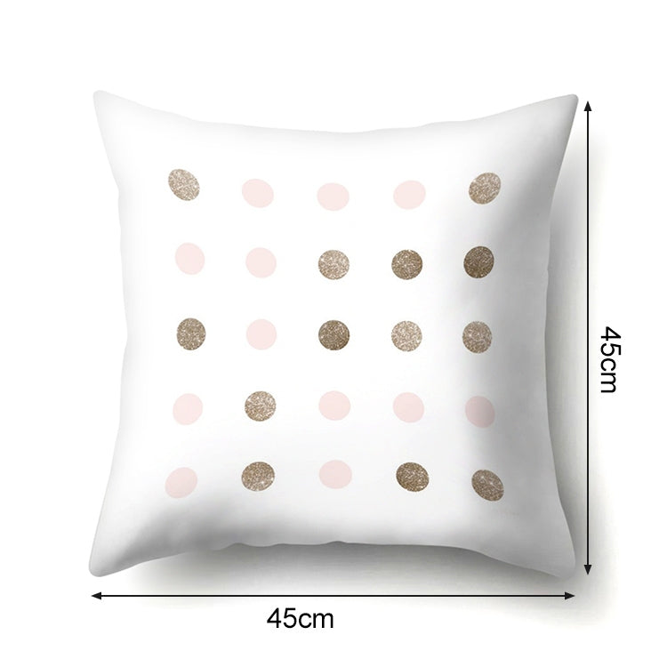 2 PCS Pink Geometric Pillow Case Waist Square 45cm*45cm Decorative Pillowcases Patterned graphic pillowcase