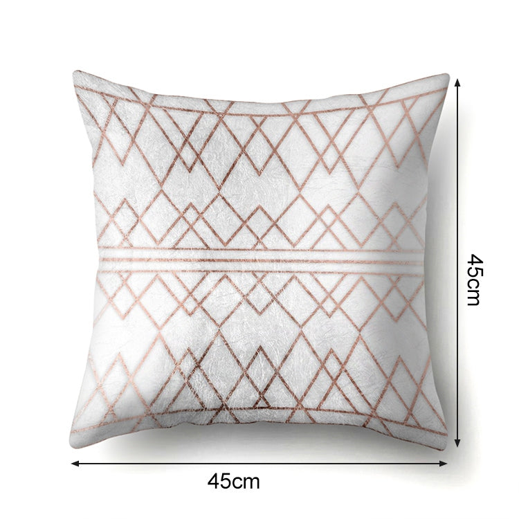 2 PCS Pink Geometric Pillow Case Waist Square 45cm*45cm Decorative Pillowcases Patterned graphic pillowcase
