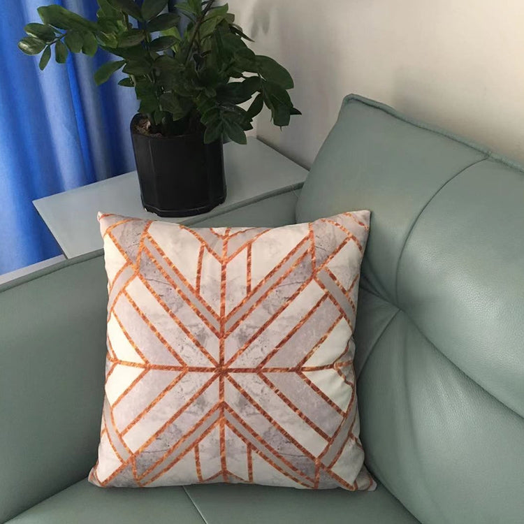 2 PCS Pink Geometric Pillow Case Waist Square 45cm*45cm Decorative Pillowcases Patterned graphic pillowcase