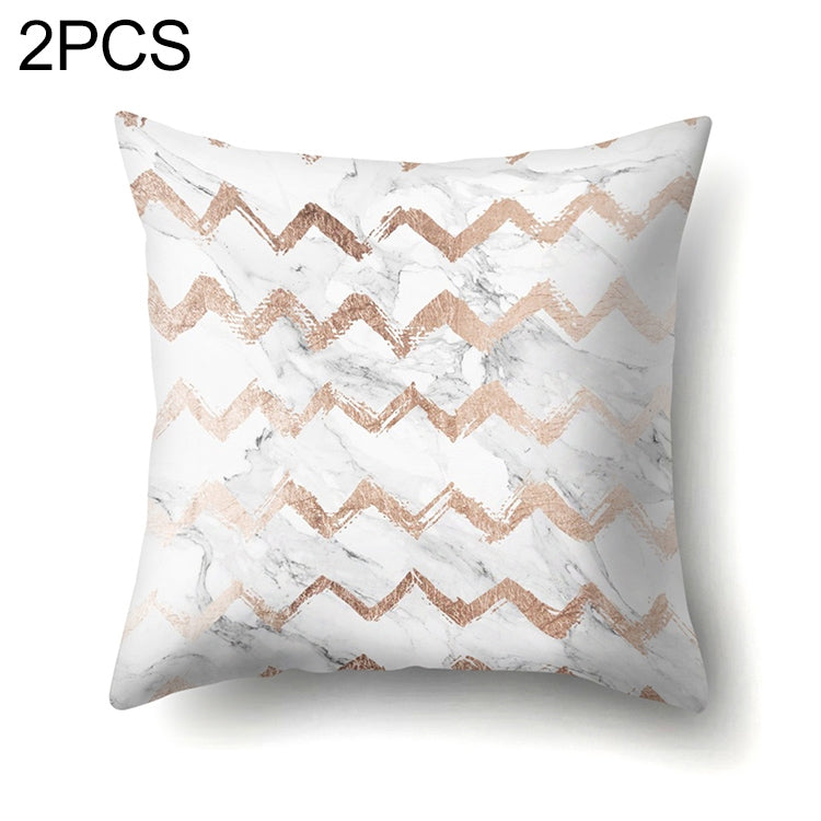 2 PCS Pink Geometric Pillow Case Waist Square 45cm*45cm Decorative Pillowcases Patterned graphic pillowcase