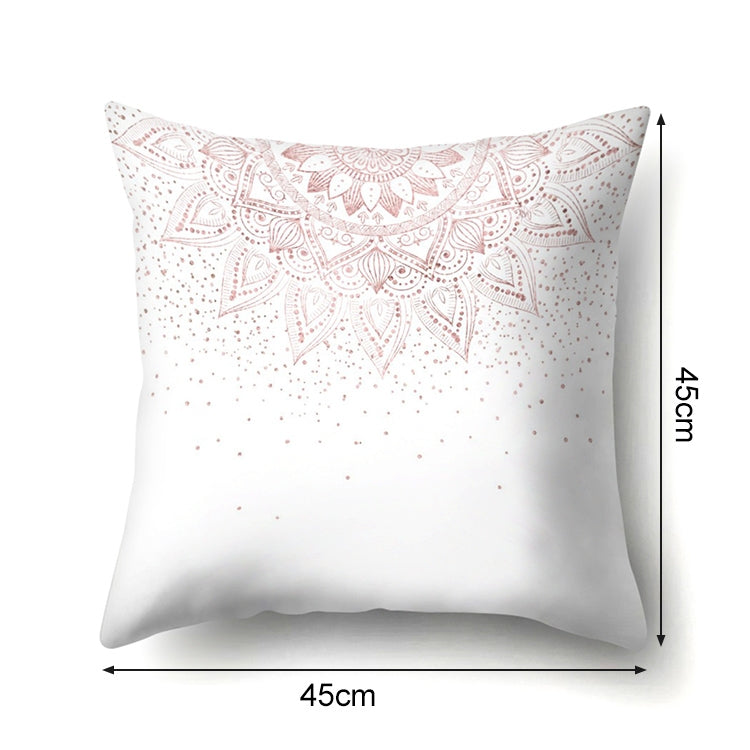 2 PCS Pink Geometric Pillow Case Waist Square 45cm*45cm Decorative Pillowcases Patterned graphic pillowcase