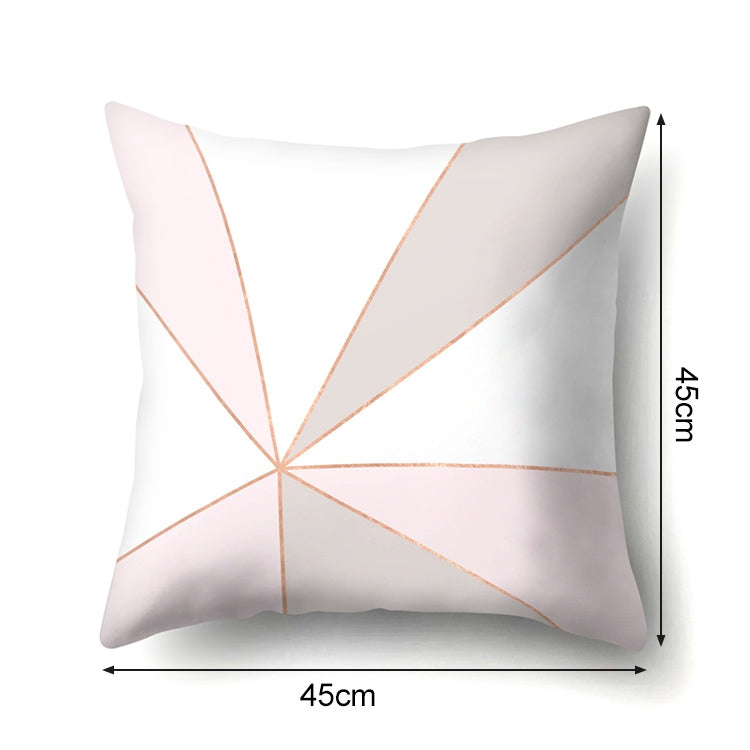 2 PCS Pink Geometric Pillow Case Waist Square 45cm*45cm Decorative Pillowcases Patterned graphic pillowcase