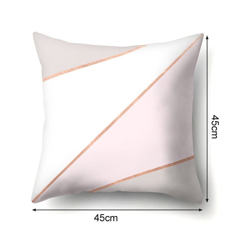 2 PCS Pink Geometric Pillow Case Waist Square 45cm*45cm Decorative Pillowcases Patterned graphic pillowcase